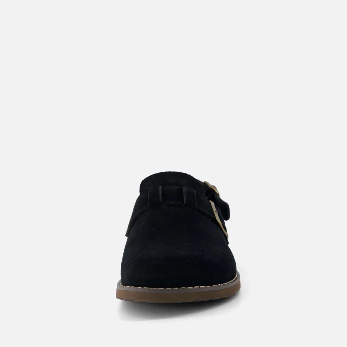 Black Suede Slingback Clogs