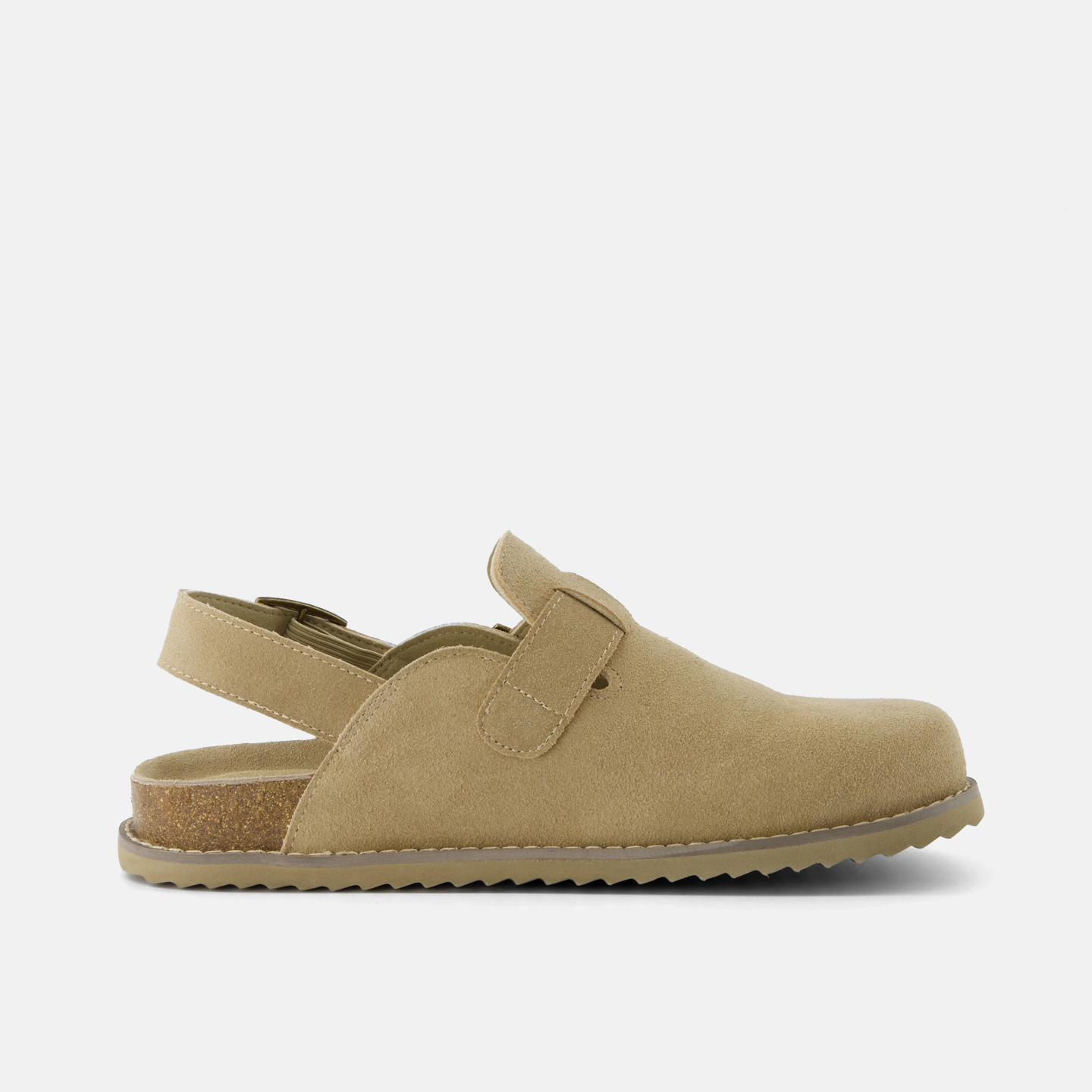 Biscuit Suede Slingback Clogs